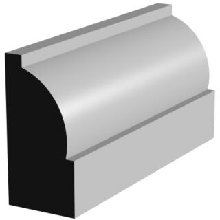 Millwork Design by Oxford AB028, 1/2 in. x 1 in. Shoe,Panel or Cap Moulding,  Primed Finger-Jointed Pine, 16 ft.