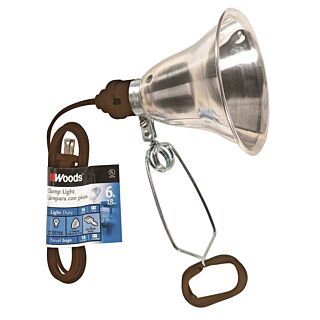 CCI 0160 Clamp Light, Incandescent Lamp, 60 W, 6 ft L Cord