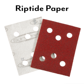 SurfPrep 3 in. x 4 in. Riptide 6-Hole Hook & Loop Paper Sheet, 50-Pack