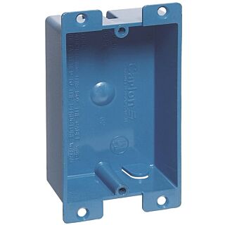 Carlon B108R-UPC Outlet Box, 1-Gang Clamp Cable Entry, w/Mounting Ears PVC