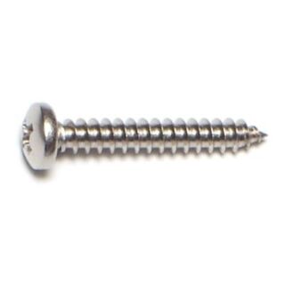MIDWEST #4 x ¾ in. 18-8 Stainless Steel Phillips Pan Head Sheet Metal Screws, 130 Count