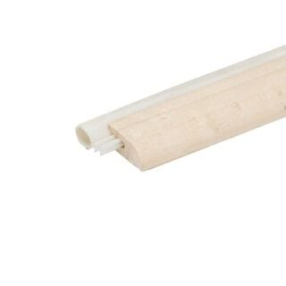 Randall Wood Door Weatherstrip with Bulb, Top & Sides, White