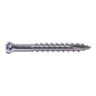 MIDWEST #8 x 1-5/8 in., 304 Stainless Steel, Coarse Thread Star Drive, Trim Head Screws, 40 Count