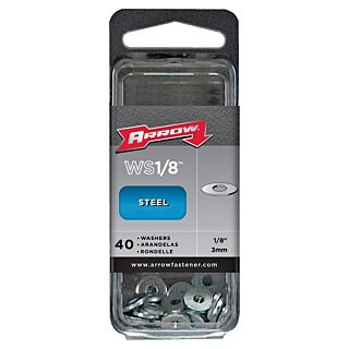 Arrow WS ⅛ in. Rivet Washer, ⅛ in. ID, Steel, 40 Count