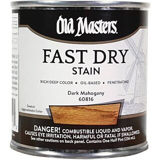 Old Masters Fast Dry, Interior Oil-Based Stain, Dark Mahogany, 1/2 Pint