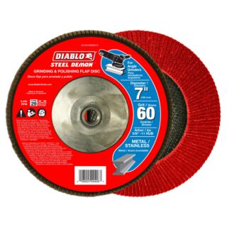 Diablo 7 in. Steel Demon Flap Disc with Hub, 60 Grit