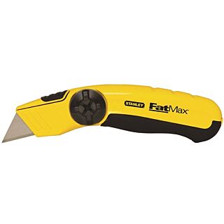 STANLEY 10-780 Fixed Blade Knife, 2-3/8 in L Blade, 3-Blade, Knurled Black/Yellow Handle