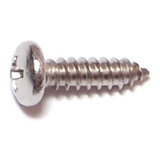 MIDWEST #8 x ⅝ in. 18-8 Stainless Steel Phillips Pan Head Sheet Metal Screws, 90 Count