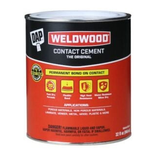 DAP® 00272 Weldwood Original Contact Cement, Tan, Quart