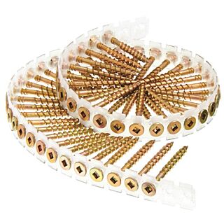 SENCO Duraspin #8 x 1-3/4 in. Collated Interior Wood Screw, #2 Drive, Sharp Point, Flat Head