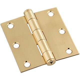 National Hardware N238-238 Door Hinge, Brass, Solid Brass, Through Hole Mounting, 25 lb