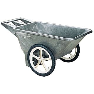 Rubbermaid Utility Cart, Plastic  2-Wheel, Black
