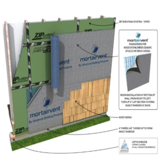 Advanced Building Products 3 mm Mortairvent® Rainscreen, 150 sq. ft.