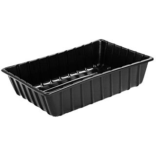 MACCOURT ST3608 Super Tub, 23 gal Capacity, 36 in L, 24 in W, 8 in H, Polyethylene, Black, Rectangle