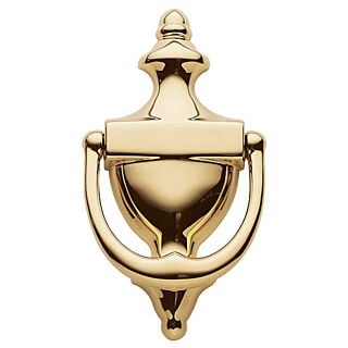 Baldwin 0102003 Colonial Door Knocker, Lifetime Polished Brass