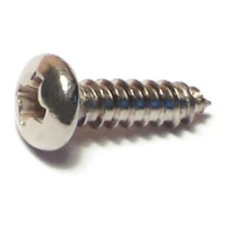 MIDWEST #6 x  ½ in. 18-8 Stainless Steel Phillips Pan Head Sheet Metal Screws, 130 Count