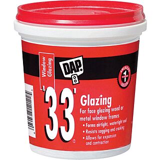 DAP® '33'® Window Glazing, 1/2 Pint