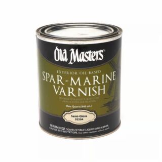 Old Masters, Spar-Marine Varnish, Exterior Oil-Based, Clear Semi-Gloss, Quart