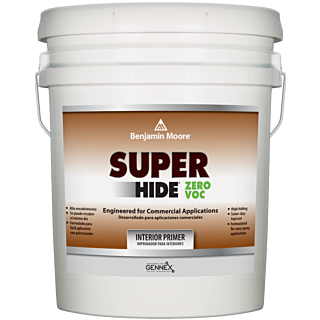 Benjamin Moore Super Hide Zero VOC Interior Primer, White, 5 Gallon