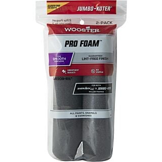 Wooster® RR308, 6-1/2 in. Pro Foam Jumbo-Koter® Closed - End Mini Roller Cover, 2-Pack