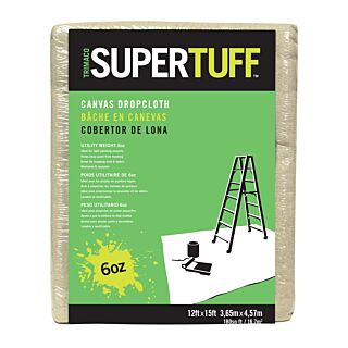 Trimaco SUPERTUFF 6 oz. Canvas Drop Cloth, 12 ft. x 15 ft.