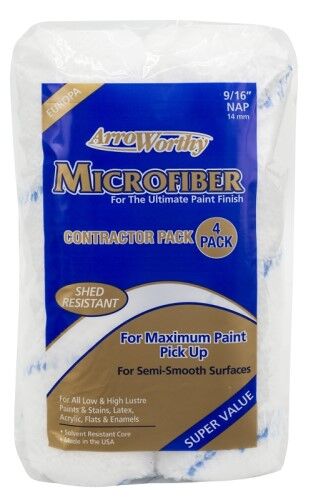 Arroworthy Pro-line Microfiber 6 In. W X 3/8 In. Mini Paint Roller Cover 10 Pk