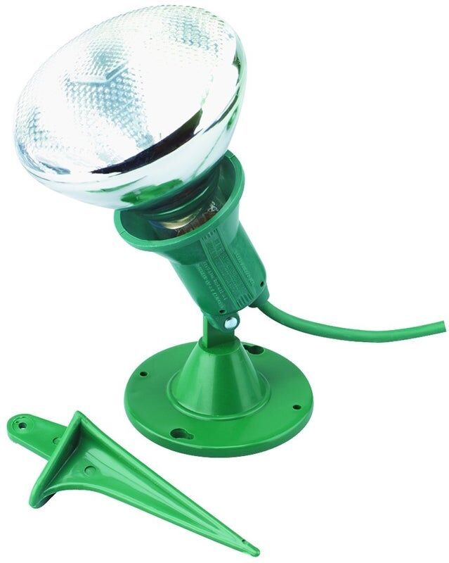 Flood light stake holder outlet