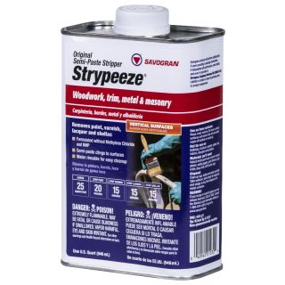 SAVOGRAN Strypeeze 01232 Paint/Varnish Remover, Liquid, 1 qt