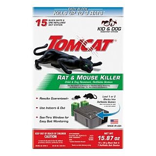 Tomcat Refillable Rat Bait Station,  15 Pack