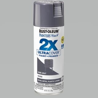 Rust-Oleum® Painter’s Touch® 2X Ultra Cover, Gloss Dark Gray, Spray Paint, 12 oz.