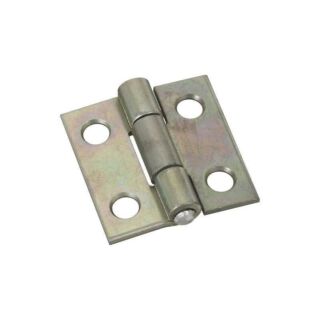 National Hardware N145-920 Utility Hinge, 7 lb Weight Capacity, Aluminum/Cold Rolled Steel, Zinc