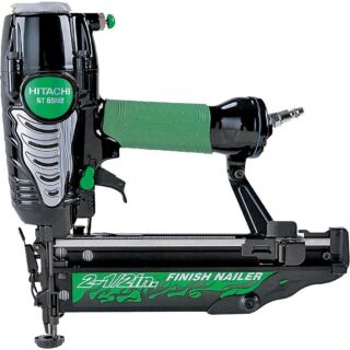 HITACHI NT65M2S Finish Nailer with Integrated Air Duster, 1/4 in Air Inlet, 100 Magazine, Nail Fastener, Green