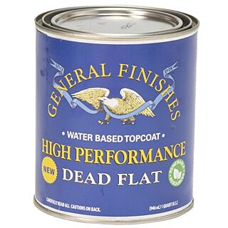General Finishes®, Water-Based Topcoat High Performance Polyurethane, Dead Flat , Quart
