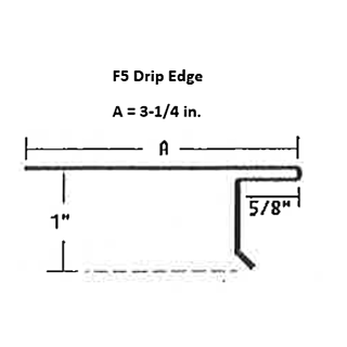 F5 Black Aluminum Roof Drip Edge, 10 ft.