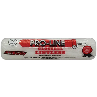 ArroWorthy® 9 in. x 1/4 in. Nap, Pro-Line Glossdel White Lintless Roller Cover