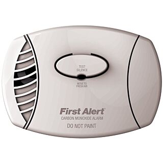 FIRST ALERT Carbon Monoxide Detector, Battery Operated, White