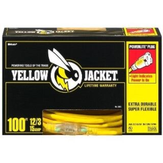 Yellow Jacket Extension Cord, 12/3 100 ft.