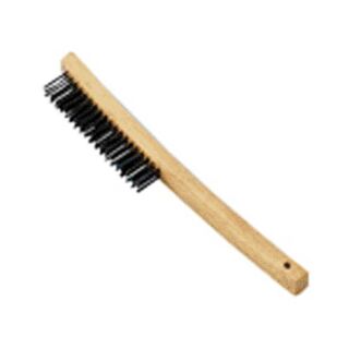 LONG CURVED WOOD HANDLE WIRE BRUSH
