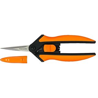 FISKARS Micro-Tip Pruning, Stainless Steel Blade, Comfort-Grip Handle, 6 in.