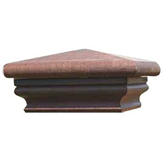 Nantucket Post Cap, Ipe - Federal Style, Fits 4 x 4 Wood Post