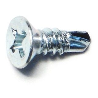 MIDWEST #8-18 x ½ in. Zinc Plated Steel Phillips Flat Head Self-Drilling Screws, 100 Count