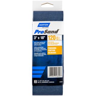 Norton 3 in. x 18 in. ProSand Portable Sanding Belts 120 Grit, 2 Pack