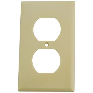 Eaton Wiring Devices 2132V-BOX Standard-Size Duplex Receptacle Wallplate, 1-Gang, Thermoset, Ivory