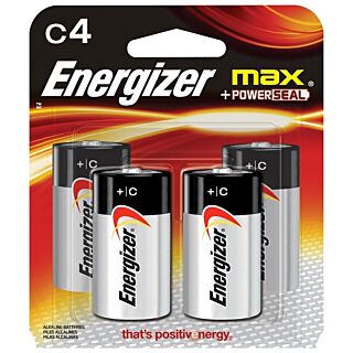 Energizer Alkaline C Battery  4 Pack