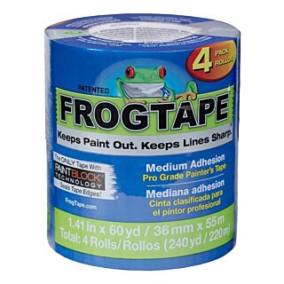 FrogTape Pro-Blue Multi-Surface Painting Tape, 1.41 in. x 60 yd (4-Pack)