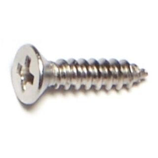 MIDWEST #4 x ½ in. 18-8 Stainless Steel Phillips Flat Head Sheet Metal Screws, 183 Count