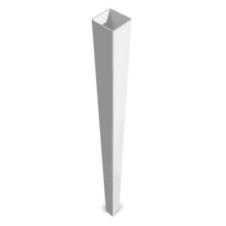 Illusions Vinyl Fence Post, White, For Old English Style Fence, Corner 9 ft.