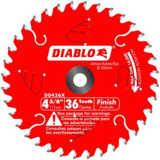 Diablo 4-3/8 in. x 36 Tooth Finish Trim Saw Blade