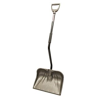 Rugg Back-Saver Poly 18 in. wide Shovel with Steel Handle, Silver