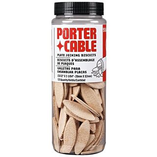 PORTER-CABLE 5561 Joining Biscuit, #10, Beechwood, 125 Count